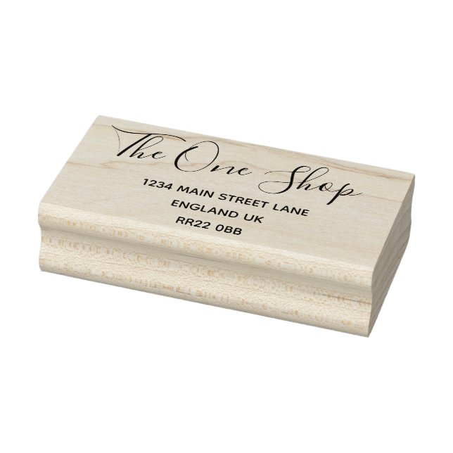 Tampons Encreurs Timbre en bois - Nom et adresse de l'entreprise (Tampon)