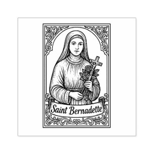 Tampons Encreurs Timbre en caoutchouc catholique Saint Bernadette