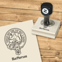 Timbre en caoutchouc Clan MacPherson Crest