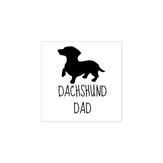 Tampons Encreurs Timbre en caoutchouc Dachshund Dad (Impression)