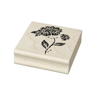 Tampons Encreurs Timbre en caoutchouc d'art de fleur vintage