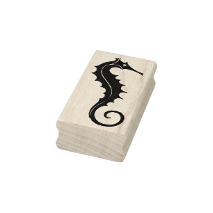 Tampons Encreurs Timbre en caoutchouc d'art d'hippocampe vintage