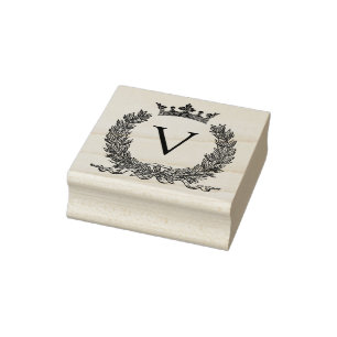 Tampons Encreurs Timbre en caoutchouc de 3 tailles Monogramme Lettr