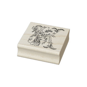 Tampons Encreurs Timbre en caoutchouc de 3 tailles Monogramme Lettr