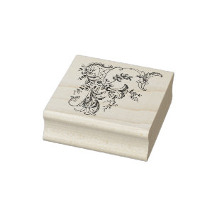 Tampons Encreurs Timbre en caoutchouc de 3 tailles Monogramme Lettr