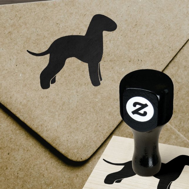 Tampons Encreurs Timbre en caoutchouc de Bedlington Terrier Dog Sil (Créateur téléchargé)