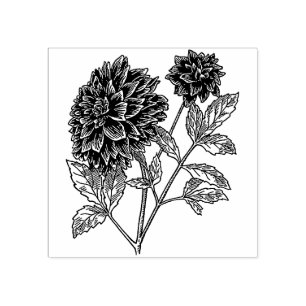 Tampons Encreurs Timbre en caoutchouc de Dahlia