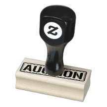 Timbre en caoutchouc des enchères