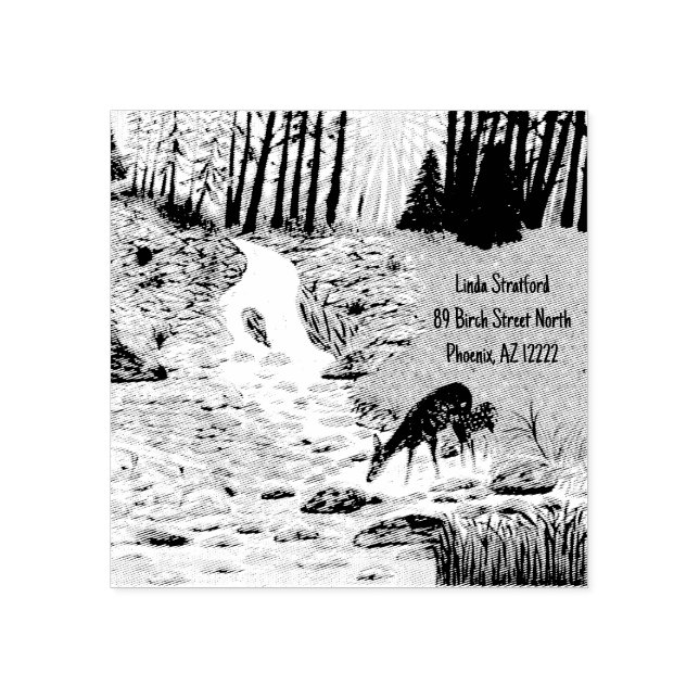 Tampons Encreurs Timbre en caoutchouc Doe et Fwn (Impression)