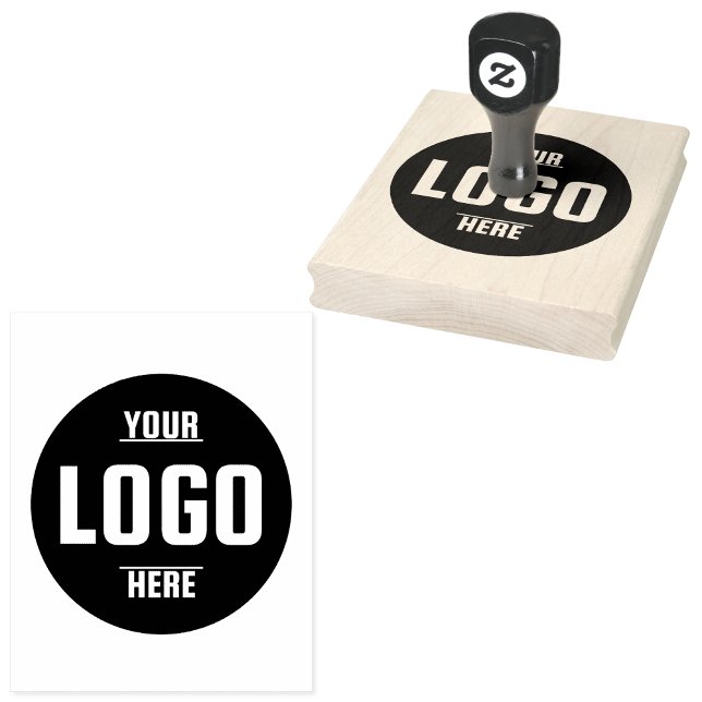 Tampons Encreurs Timbre en caoutchouc du logo d'entreprise personna (Custom Business Logo Rubber Stamp – Handmade)