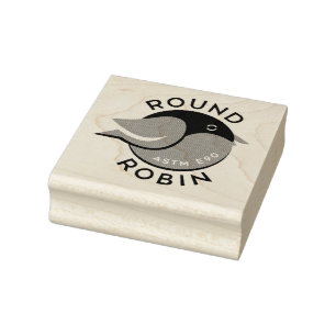 Tampons Encreurs Timbre en caoutchouc du logo Round Robin