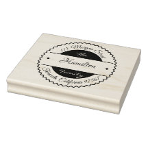 Timbre en caoutchouc en bois customisé