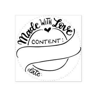 Tampons Encreurs Timbre en caoutchouc - Fabriqué avec amour - Timbr