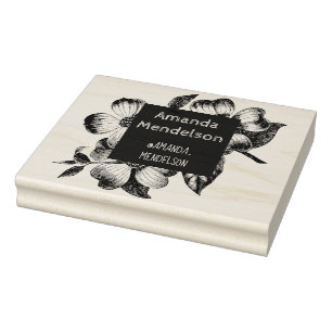 Tampons Encreurs Timbre en caoutchouc floral gravure mignonne