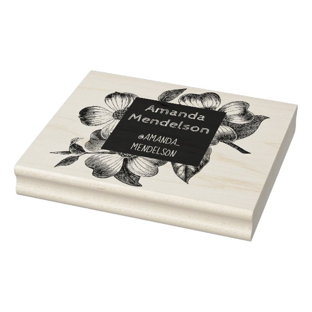 Tampons Encreurs Timbre en caoutchouc floral gravure mignonne (Tampon)