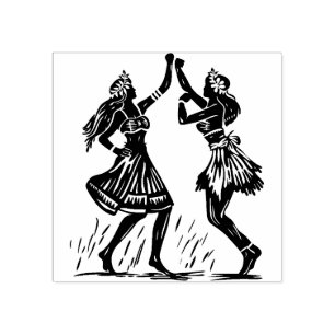 Tampons Encreurs Timbre en caoutchouc Hula Dancer