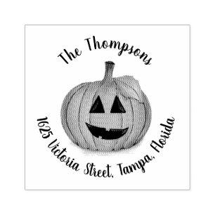 Tampons Encreurs Timbre en caoutchouc Jack-o'-lantern Citrouille