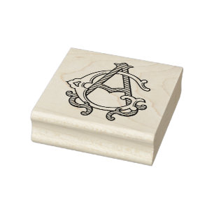 Tampons Encreurs Timbre en caoutchouc Monogram AG GA Monogram