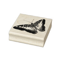 Timbre en caoutchouc papillon