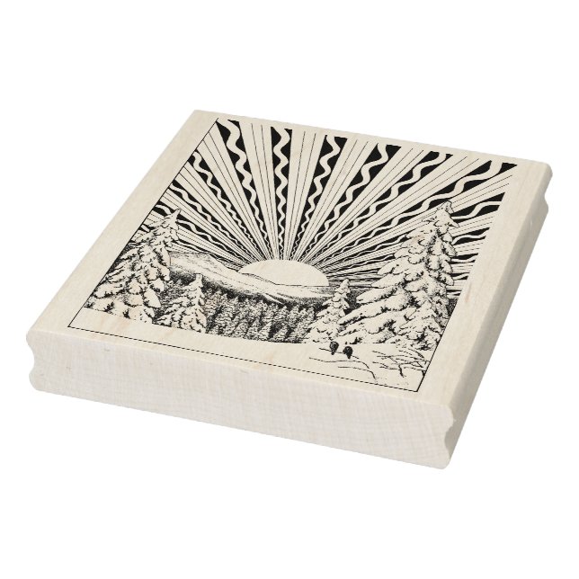Tampons Encreurs Timbre en caoutchouc solaire d'hiver (Tampon)
