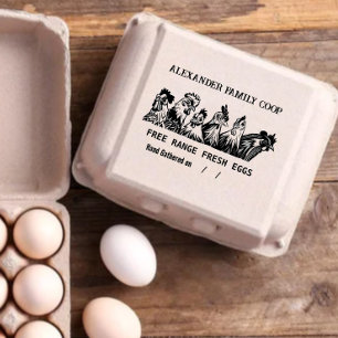 Tampons Encreurs Timbre en carton d'oeuf Vintage de l'exploitation 