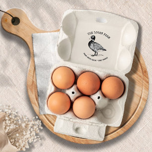 Tampons Encreurs Timbre en carton d'oeuf vintage Duck Farmhouse