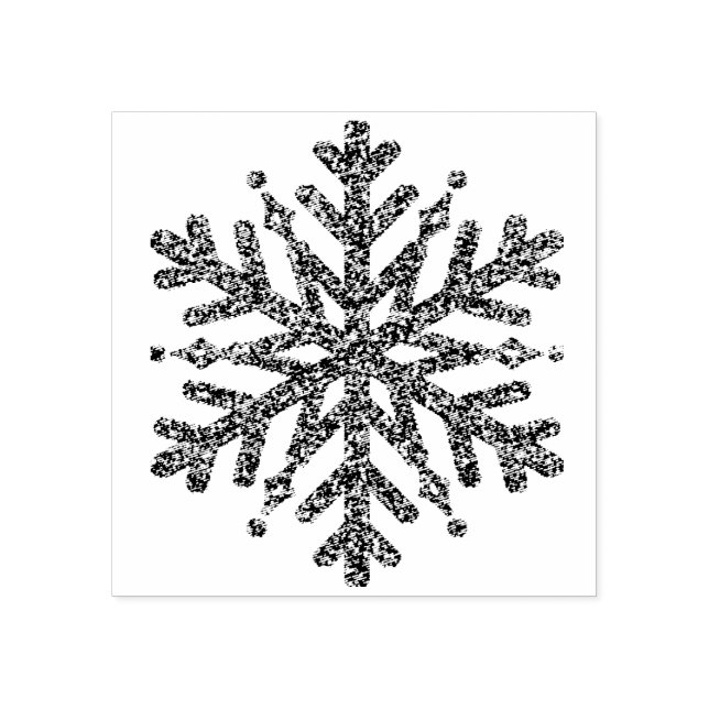 Tampons Encreurs Timbre Flocon de Neige d'Hiver (Impression)
