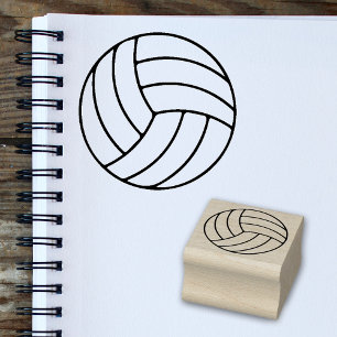 Tampons Encreurs Timbre Mini Volleyball Simple pour les Fans de Spo