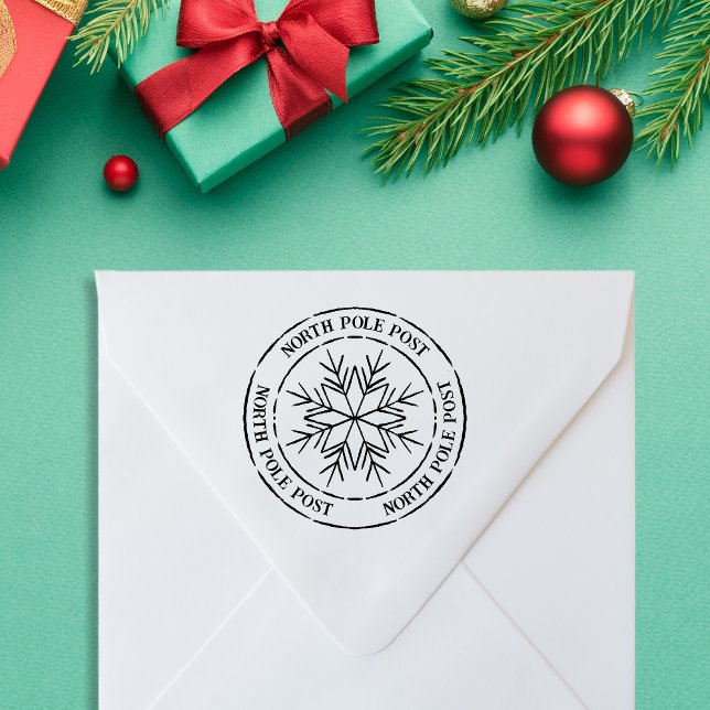 Tampons Encreurs Timbre Père Noël du poste du pôle Nord (North Pole Post Santa Stamp)