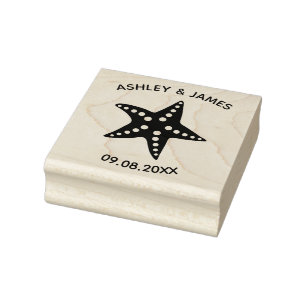 Tampons Encreurs Timbre pour mariage Starfish personnalisé pour les