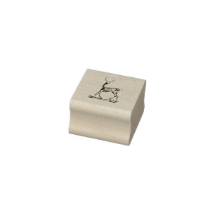 Tampons Encreurs Timbre squelettique vintage, andouiller gothique