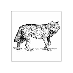 Tampons Encreurs Timbre Wolf en caoutchouc