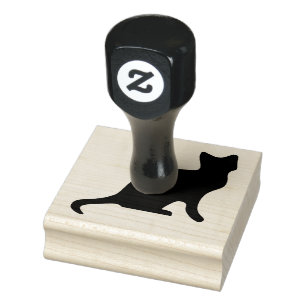 Tampons Encreurs Timbres d'art en bois/chat