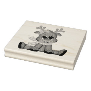 Tampons Encreurs Timbres en bois / Bébé Rudolph