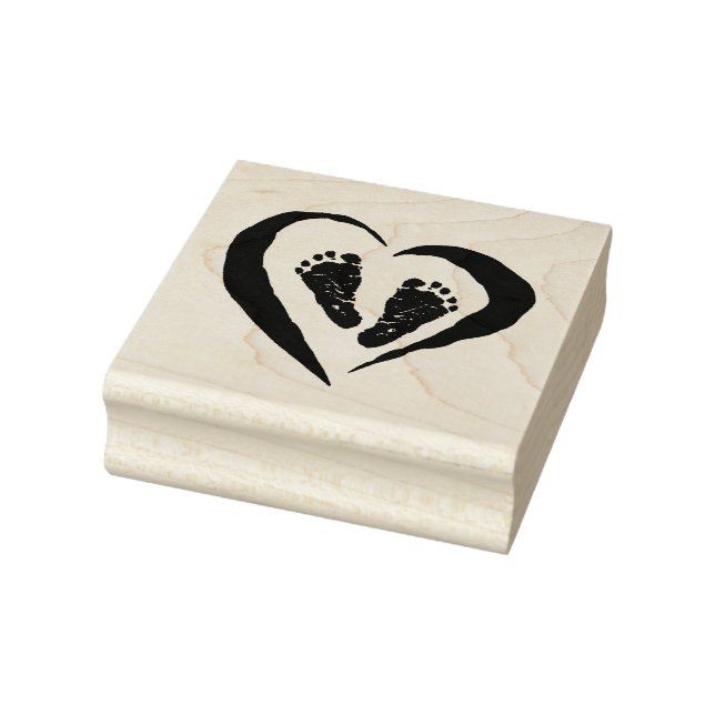 Tampons Encreurs Timbres en bois / Coeur avec pieds (Tampon)