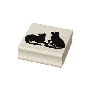 Tampons Encreurs Timbres en caoutchouc Amoureux de les chats mignon