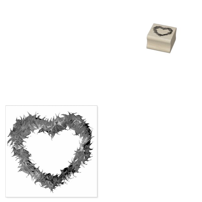 Tampons Encreurs Timbres en caoutchouc du coeur agité (Tamponné)