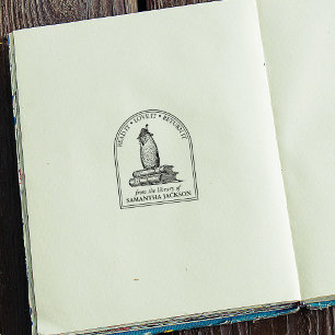Tampons Encreurs Timbres personnalisés de hibou antique de la bibli