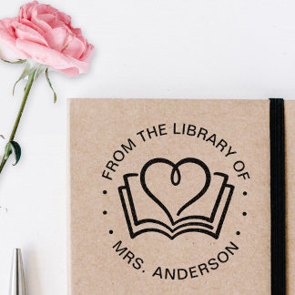 Tampons Encreurs Tivre Cœur Amour De La Bibliothèque De Nom