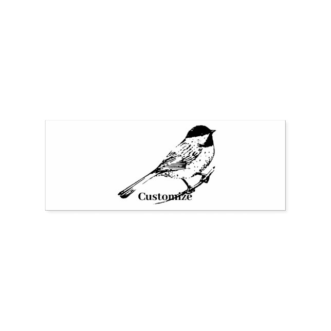 Tampons Encreurs Tonnerre de chickadee à calotte noire (Impression)