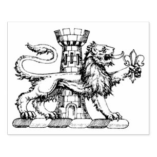 Tampons Encreurs Tour Lion Fleur de Lis Crest Emblem C