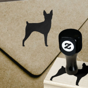Tampons Encreurs Toy Fox Terrier Chien race Silhouette