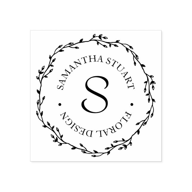 Tampons Encreurs Twig Wreath Monogram (Impression)
