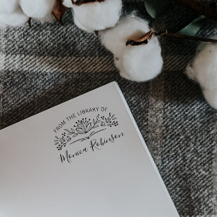 Tampons Encreurs Typographie Branchée Botanique De La Bibliothèque 