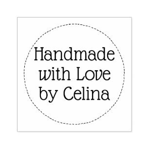 Tampons Encreurs Typographie moderne Cercle fait main avec amour
