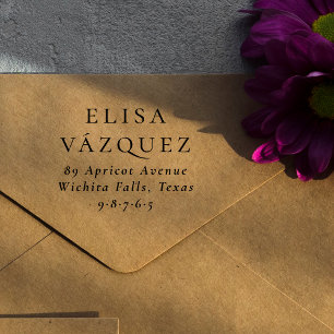 Tampons Encreurs Typographie moderne et élégante Adresse de retour 