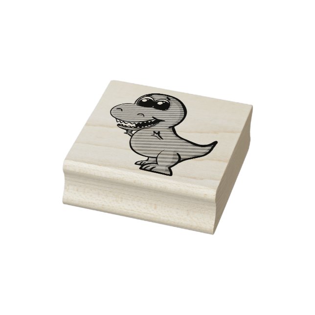 Tampons Encreurs Tyrannosaurus Rex Cute Illustré Dinosaure Rouge (Tampon)