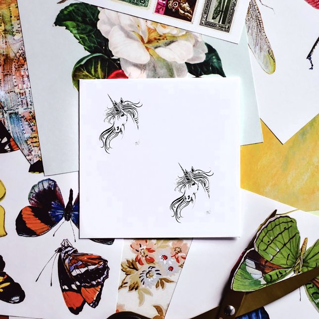 Tampons Encreurs Unicorne d'encre noire tribale (Créateur téléchargé)