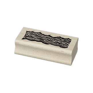 Tampons Encreurs Vagues en bois sculpté