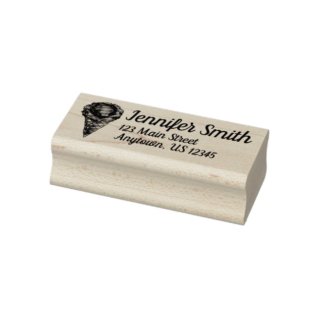 Tampons Encreurs Vanilla Crème Cone Scoop Dessert alimentaire Adres (Tampon)